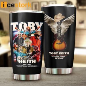 Toby Keith Rest In Peace Cowboy Tumbler