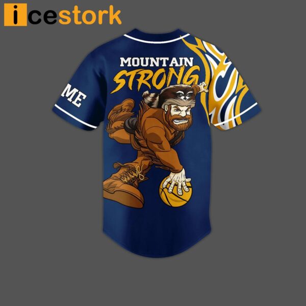 West Virginia Mountaineers Mountain Strong Custom Baseball Jersey
