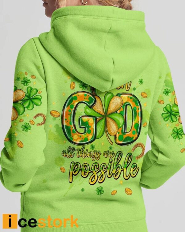With God All Things Are Possible Patrick’s Day Women’s All Over Print Shirt