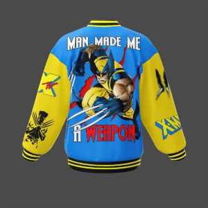 Wolverine Man Made Me A Weapon Baseball Jacket1