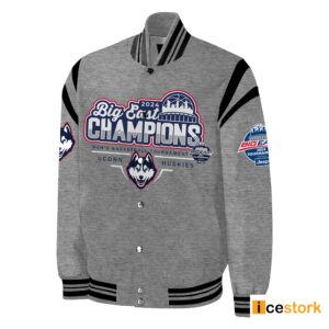 2024 Big East Tournament Champions Uconn Men's Basketball Baseball Jacket