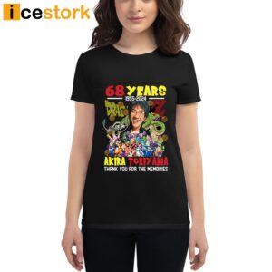 Akira Toriyama 68 Years 1955 2024 Thank You For The Memories Shirt