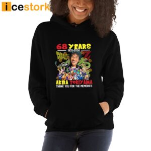 Akira Toriyama 68 Years 1955 2024 Thank You For The Memories Shirt