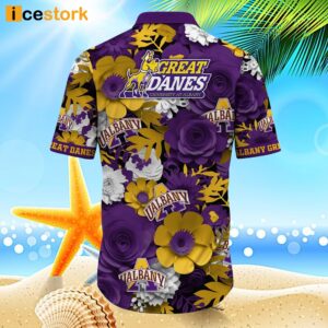 Albany Great Danes NCAA3 Flower Hawaiian Shirt