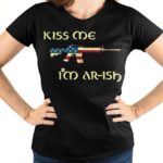 America Flag Kiss Me I’m Irish T-shirt