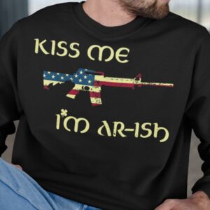 America Flag Kiss Me I'm Irish T shirt