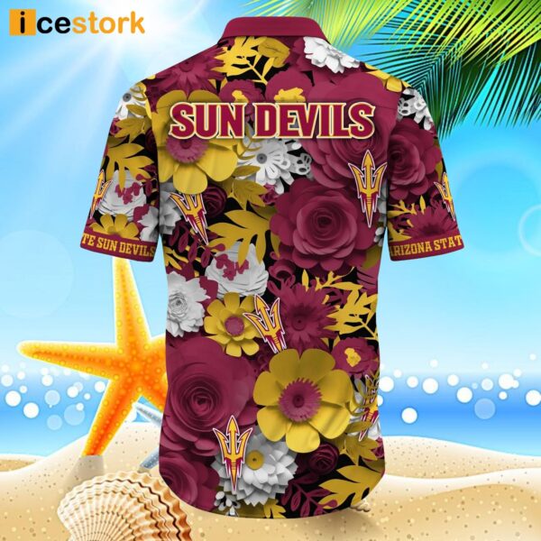 Arizona State Sun Devils NCAA2 Flower Hawaiian Shirt