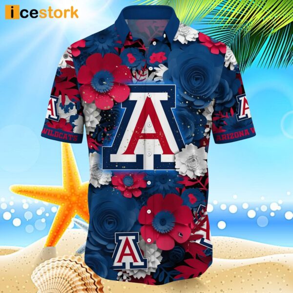 Arizona Wildcats NCAA3 Flower Hawaiian Shirt