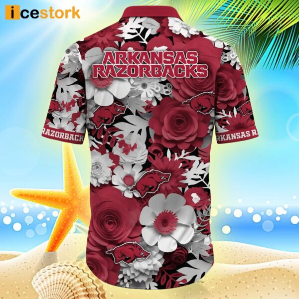 Arkansas Razorbacks NCAA2 Flower Hawaiian Shirt