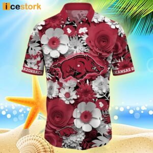 Arkansas Razorbacks NCAA2 Flower Hawaiian Shirt