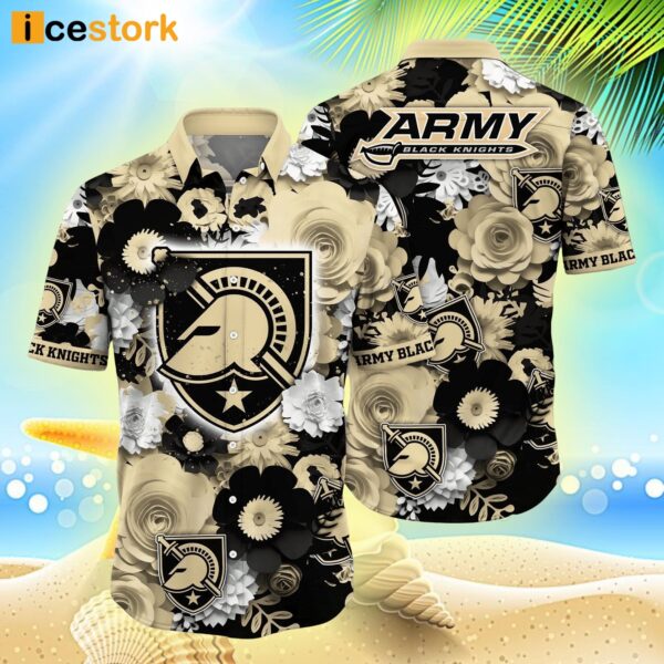 Army Black Knights NCAA3 Flower Hawaiian Shirt