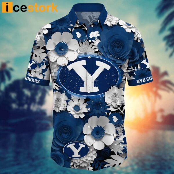 BYU Cougars NCAA3 Flower Hawaiian Shirt