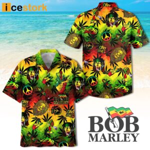 Bob Marley Button Up Hawaiian Shirt
