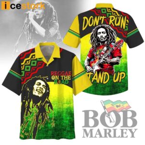 Bob Marley Don't Run Stand Up Hawaiian Shirt