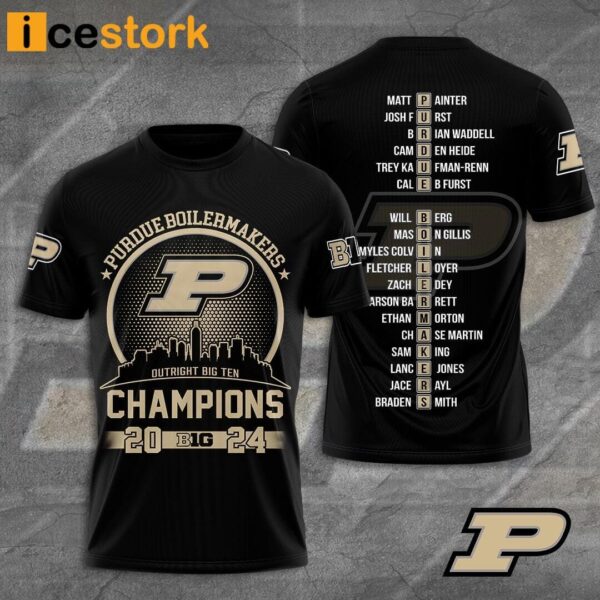 Boilermakers Men’s Basketball Outright Big Ten Champions 2024 Shirt