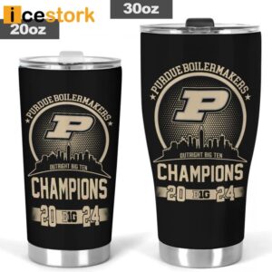 Boilermakers Men's Basketball Outright Big Ten Champions 2024 Tumbler