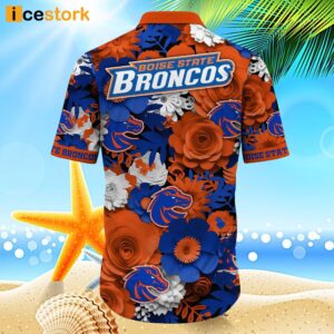 Boise State Broncos NCAA1 Flower Hawaiian Shirt