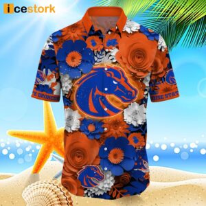 Boise State Broncos NCAA1 Flower Hawaiian Shirt