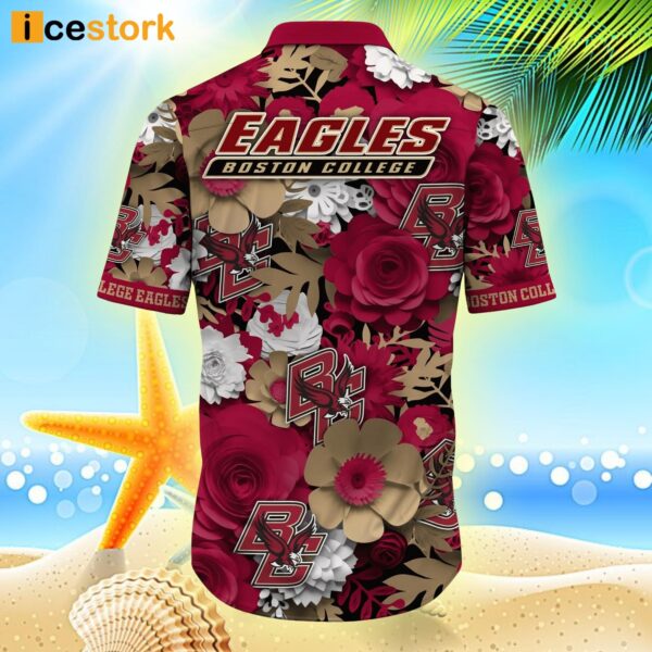 Boston College Eagles NCAA3 Flower Hawaiian Shirt