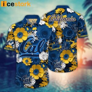 California Golden Bears NCAA3 Flower Hawaiian Shirt