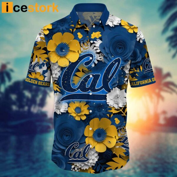 California Golden Bears NCAA3 Flower Hawaiian Shirt