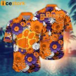 Clemson Tigers NCAA1 Flower Hawaiian Shirt