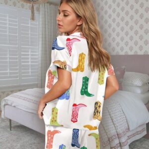 Colorful Cowboy Boot Pajama Set