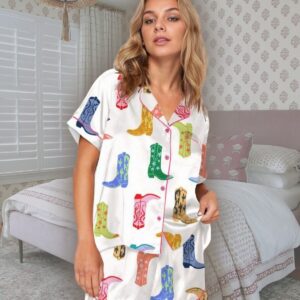 Colorful Cowboy Boot Pajama Set