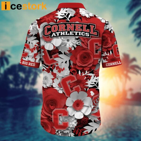 Cornell Big Red NCAA3 Flower Hawaiian Shirt