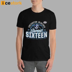 Creighton Bluejays Blue 2024 Sweet 16 Shirt