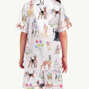 Cute Dog Girls Pajama Set