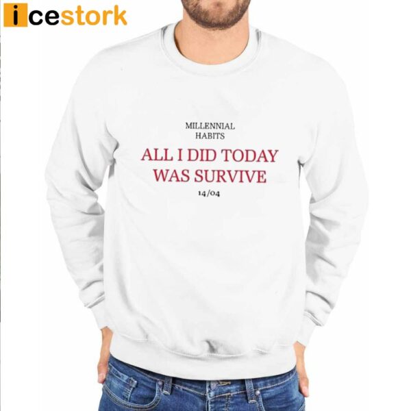 Draculaura Millennial Habits All I Did Today Was Survive Shirt
