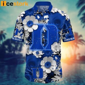 Duke Blue Devils NCAA2 Flower Hawaiian Shirt