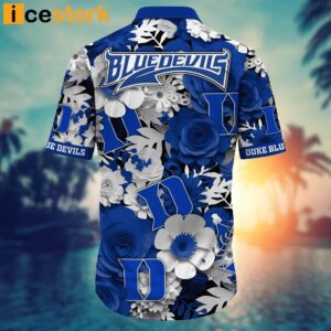 Duke Blue Devils NCAA2 Flower Hawaiian Shirt