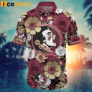 Florida State Seminoles NCAA2 Flower Hawaiian Shirt