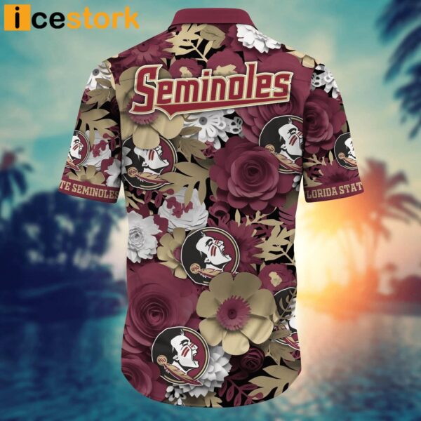 Florida State Seminoles NCAA2 Flower Hawaiian Shirt