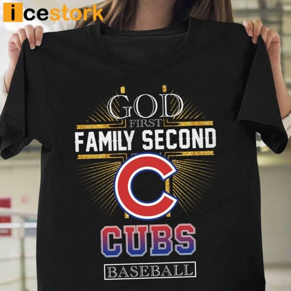God First Family Second Then Cubs Basketball Shirt