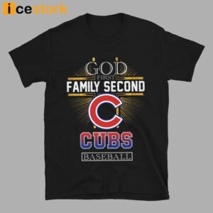 God First Family Second Then Cubs Basketball Shirt