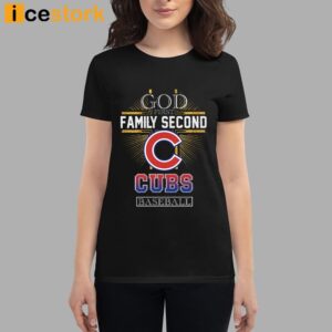 God First Family Second Then Cubs Basketball Shirt