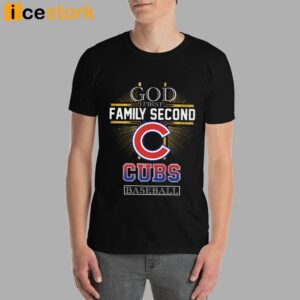 God First Family Second Then Cubs Basketball Shirt