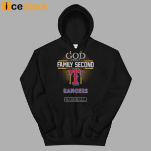 God First Family Second Then Rangers Basketball Shirt