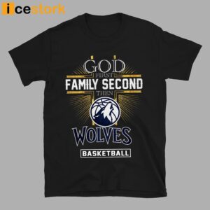 God First Family Second Then Wolves Basketball Shirt