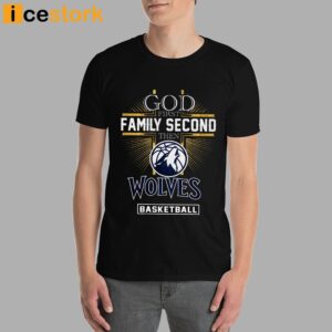 God First Family Second Then Wolves Basketball Shirt