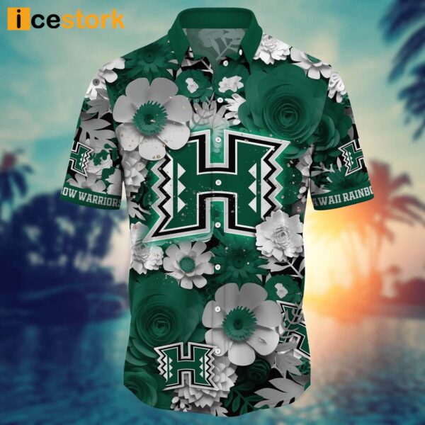 Hawaii Rainbow Warriors NCAA3 Flower Hawaiian Shirt