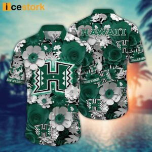Hawaii Rainbow Warriors NCAA3 Flower Hawaiian Shirt