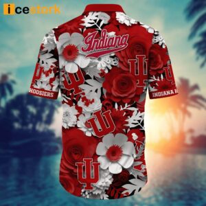 Indiana Hoosiers NCAA3 Flower Hawaiian Shirt