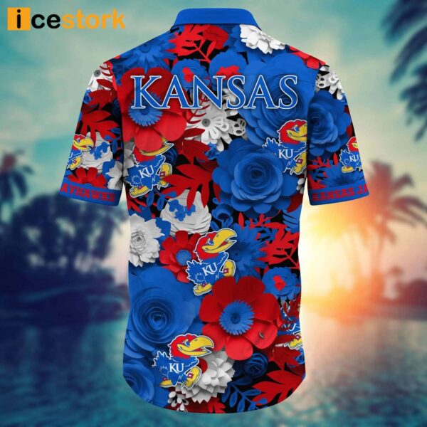 Kansas Jayhawks NCAA2 Flower Hawaiian Shirt