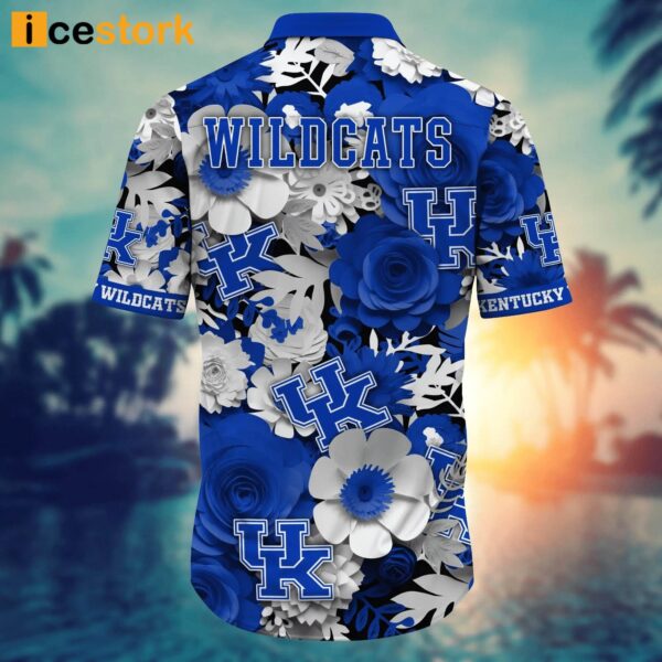 Kentucky Wildcats NCAA2 Flower Hawaiian Shirt