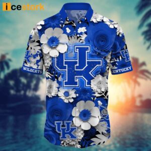 Kentucky Wildcats NCAA2 Flower Hawaiian Shirt