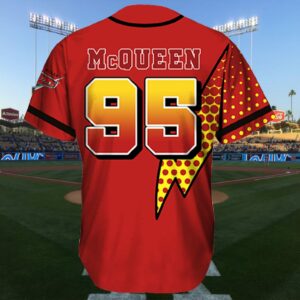 Lightning McQueen Cars Baseball Jersey Can Be Custom